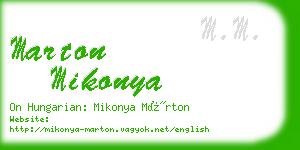 marton mikonya business card